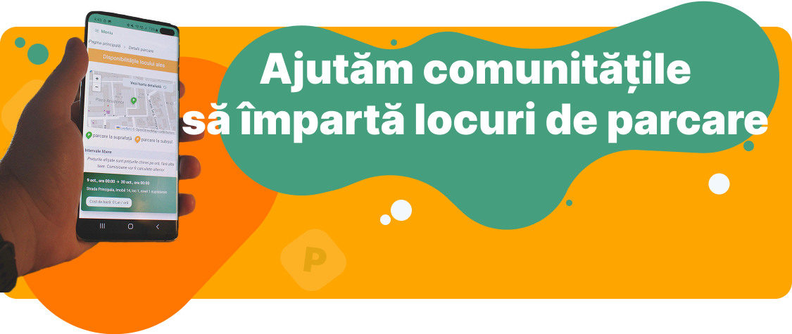 Banner PotParca — împărțim locuri de parcare